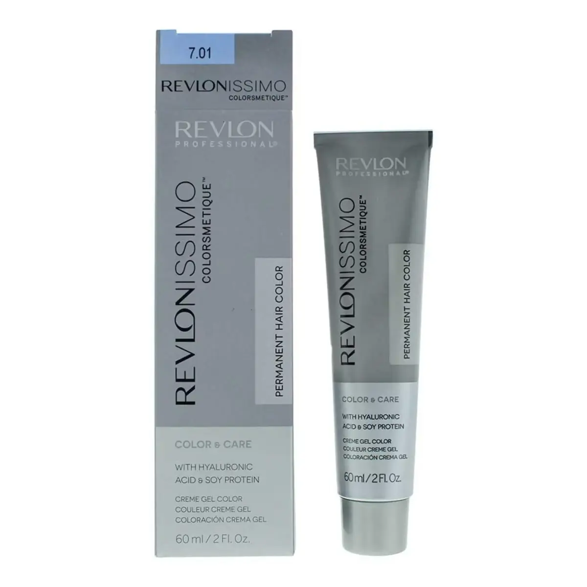Revlon, Revlonissimo Colorsmetique, Permanent Hair Dye, 7.01 Natural Ash Brown, 60 ml