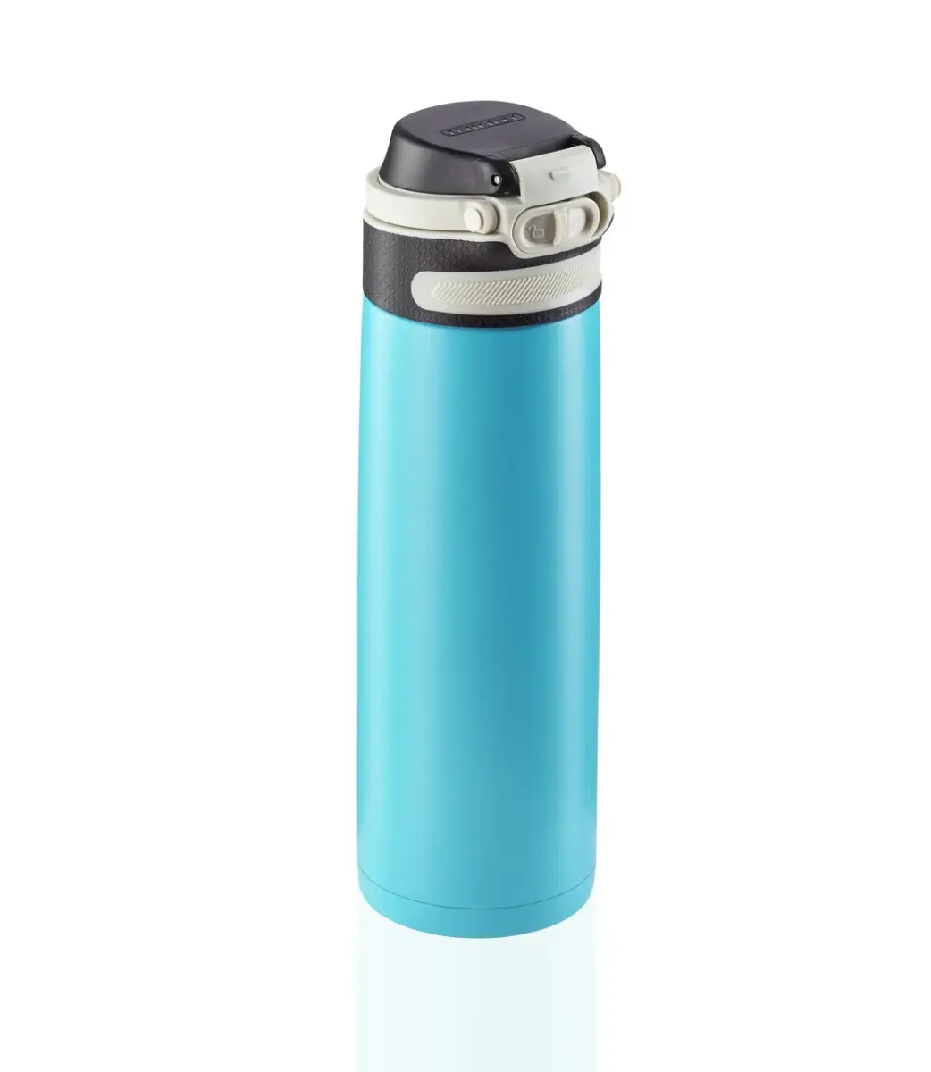 Termopuodelis LEIFHEIT Flip 600ml, šviesiai mėlynos spalvos