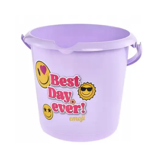 Spainis deko 10L Ilvie "Emoji Best Day" Ø30x28cm violets
