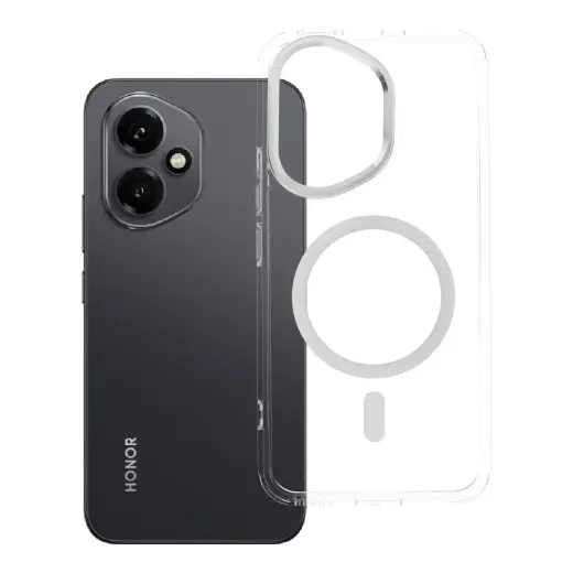 Case FRAME CLEAR HYBRID MAG COVER compatible with MagSafe for HONOR 400 transparent