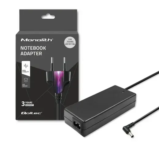 Qoltec Power adapter for laptop Toshiba 30W | 19V | 1.58A | 5.5*2.5 | +power cable