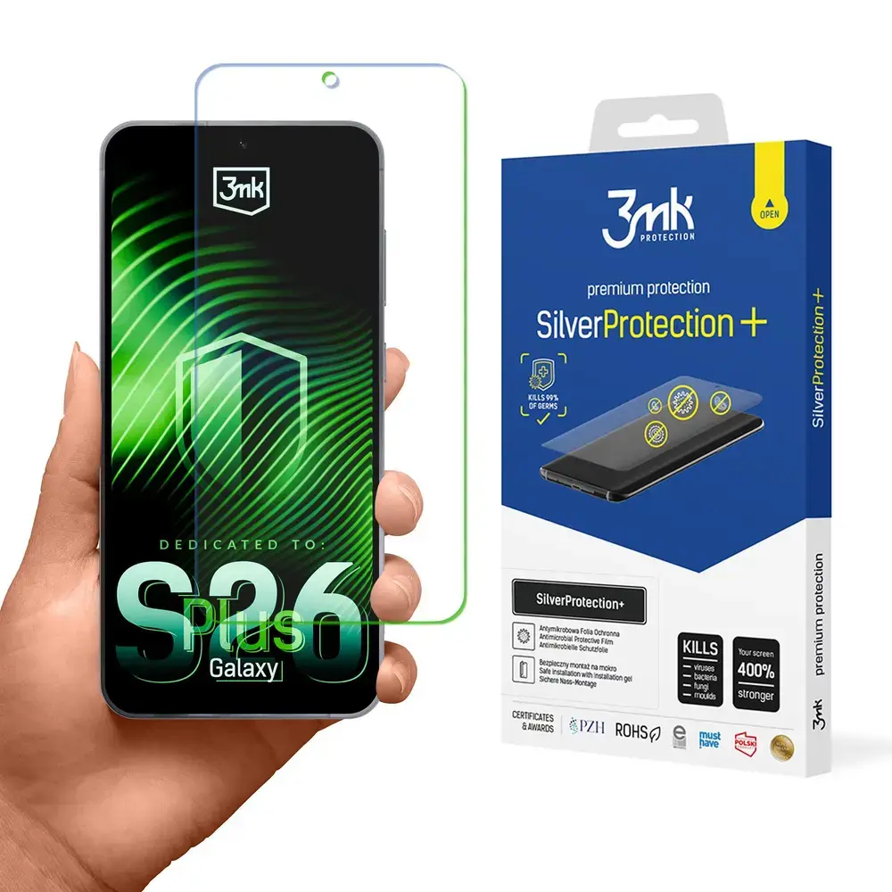 3mk SilverProtection+ aizsargplēve telefona ekrānam Samsung Galaxy S26+ (S947)