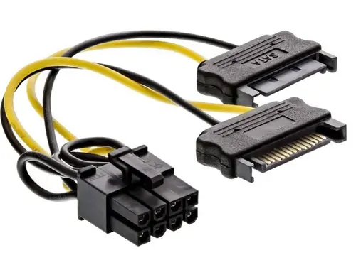 InLine 0.15m 2x SATA plug - 8pin PCI-Express 0.15m