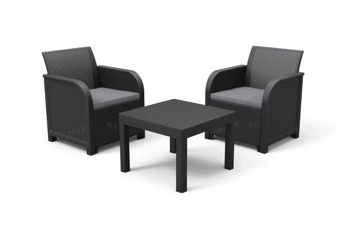 Garden furniture set Rosalie Balcony Set with table Classic grey