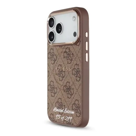 Guess PU 4G MagSafe Strap Limited Edition maciņš telefonam iPhone 17 Pro brūns