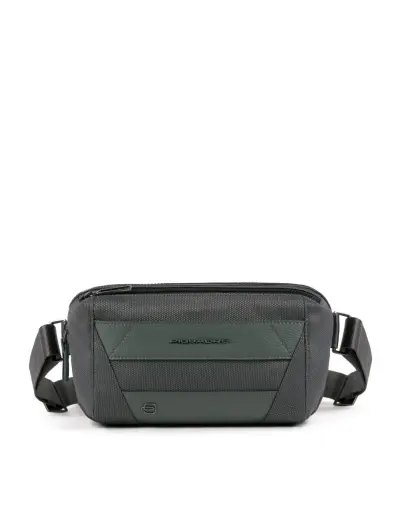 Piquadro, Trakai, Textile Fanny Pack, Grey, 27 x 14.5 x 7.5 cm, For Men