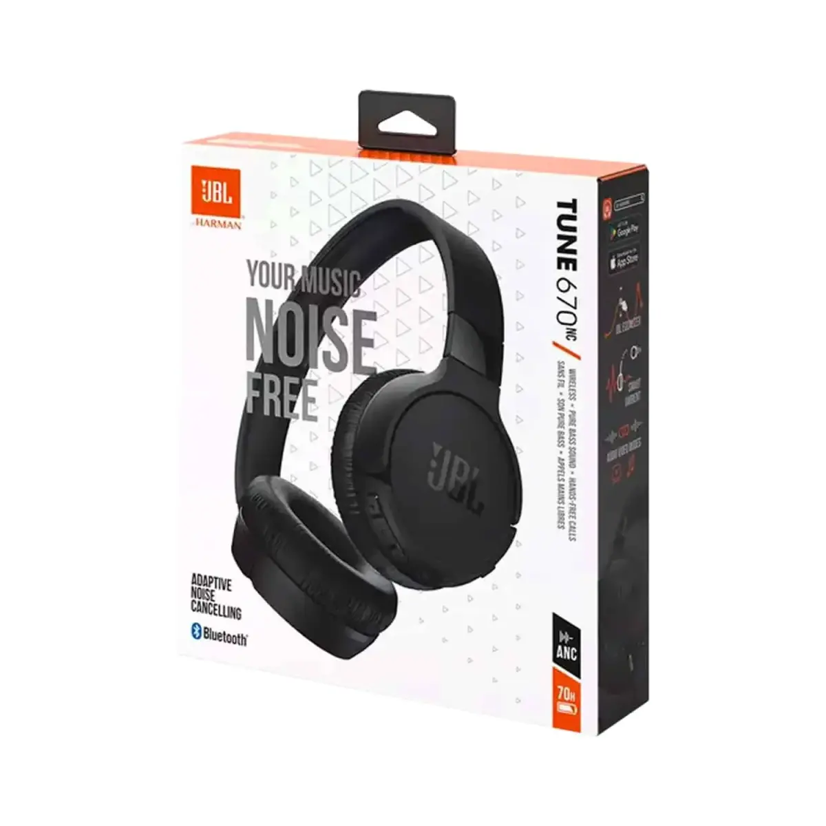 JBL bezvadu austiņas Tune 670NC melnas