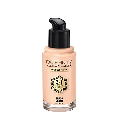 Debenhams Facefinity All Day Flawless 3 in 1 Vegan Foundation in Beige