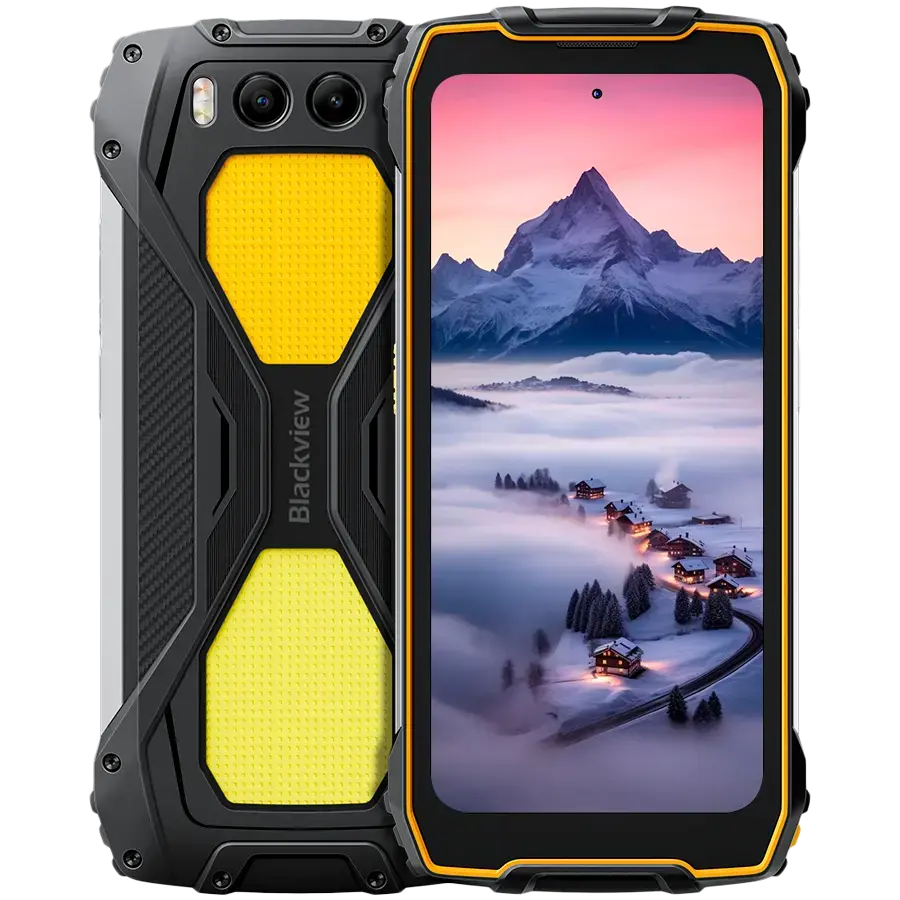 Blackview BV7300 LTE 6.67" HD+IPS 720x1604 90Hz Corning 5th MT6769V Octa-core 2.0GHz 6+256GB CAM Front 32MP Rear 50+20MP Night vision  IP68/IP69K/MIL-STD-810H NFC 15000mAh NO Charger Dual Camping lights Yellow