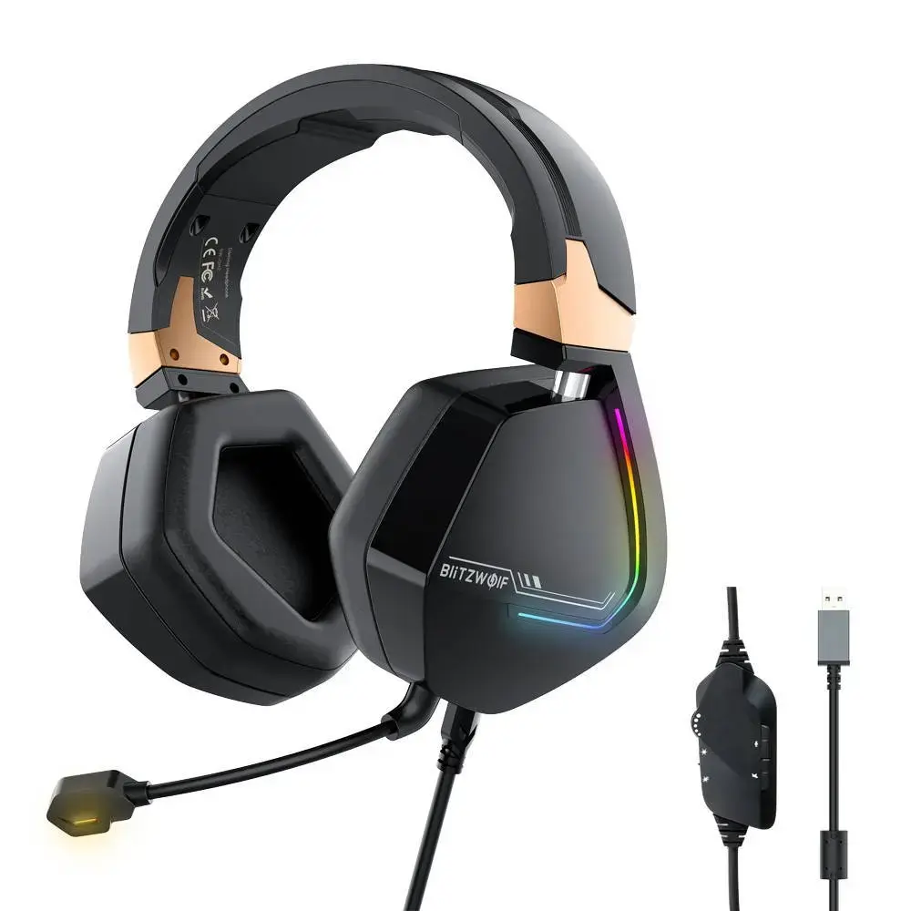 Gaming Headphones BlitzWolf BW-GH2, RGB, 7.1