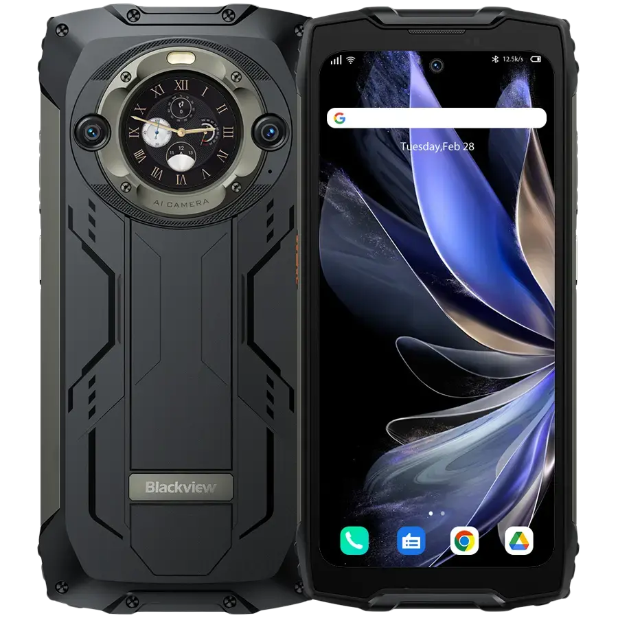 Blackview Rugged BV9300Pro LTE 6.7" FHD+IPS 1080x2388 120Hz Corning 5 12GB+256GB MT6789V G99 Dual-display CAM Front 32MP Rear 64MP+8MP IP68/IP69K Waterproof NFC Fingerprint 15080mAh NO Charger Android 13 up to 15 Black