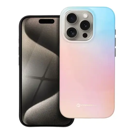 Forcell F-Protect Mirage maciņš ar MagSafe atbalstu telefonam iPhone 15 Pro rozā zils