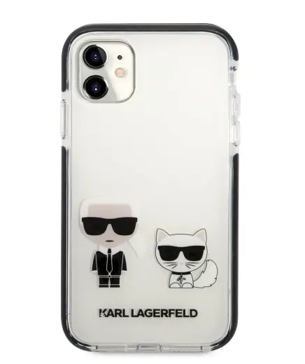 Karl Lagerfeld TPE Karl and Choupette Case for iPhone 11 White