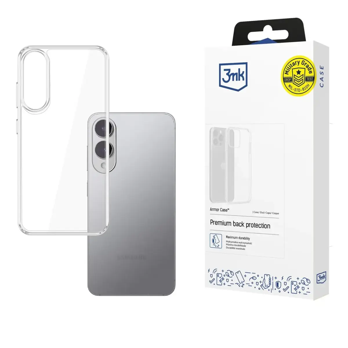 3mk Armor Case for Samsung Galaxy S25 Edge - Transparent