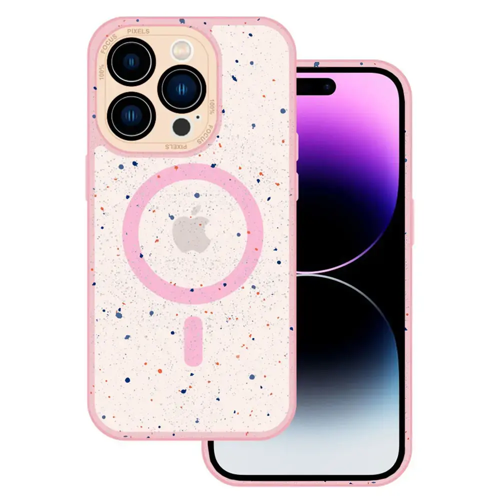 Tel Protect Magnetic Splash Frosted maciņš telefonam iPhone 15 Plus rozā