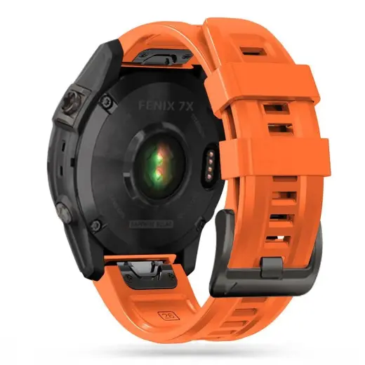 Tech-Protect IconBand išmaniojo laikrodžio dirželis Garmin Fenix 3/5X/3HR/5X Plus/6X/6X Pro/7X | silikoninis | oranžinis