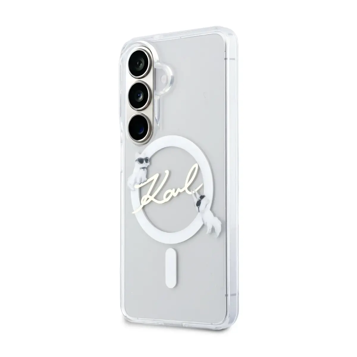 Karl Lagerfeld IML Choupette Karl Script Logo Magnetic Case for iPhone Samsung Galaxy S26 Transparen...