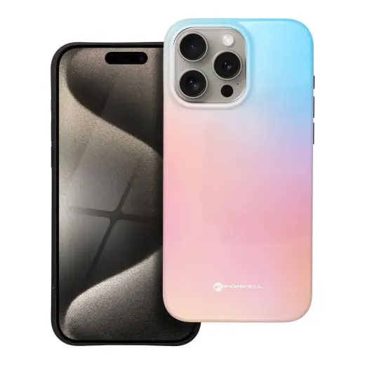 Forcell F-Protect Mirage maciņš ar MagSafe atbalstu telefonam iPhone 15 Pro Max rozā zils