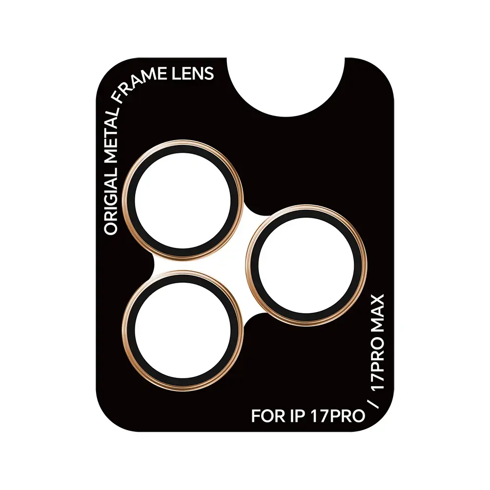 Rock Tempered glass Pure Series Camera Lens on camera for Iphone 17 Pro/17 Pro Max (lens 3 pieces) orange