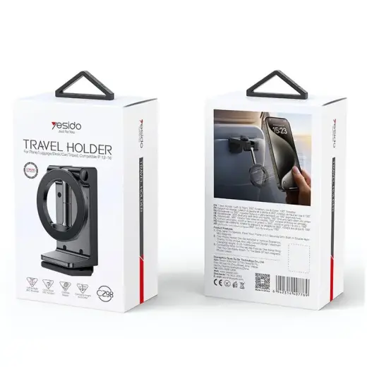 YESIDO MAGNETIC TRAVEL HOLDER C298 MAGSAFE BLACK