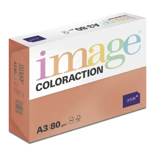 Krāsains papīrs IMAGE COLORACTION, A3, 80 gsm, 500 loksnes, London / Dark Red