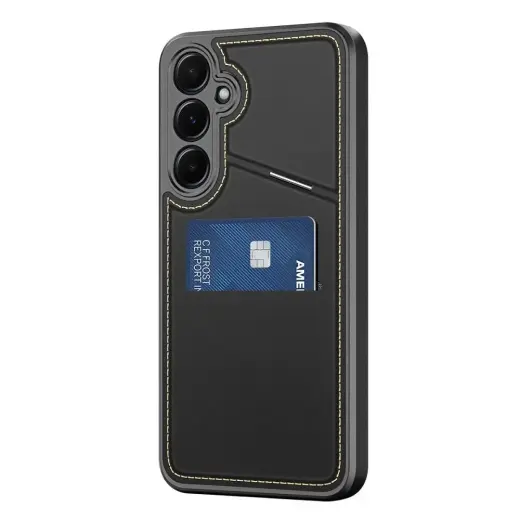 Dux Ducis Rafi II Mag grāmatveida maciņš un ar statīvu telefonam Samsung Galaxy A35 (A356) melns