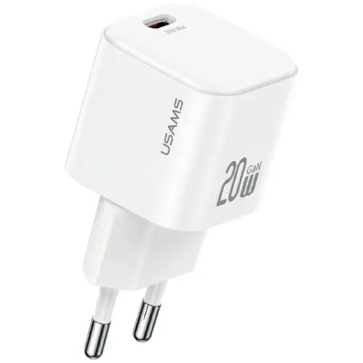 USAMS Зарядное устройство JO серия CC260 | 20W | USB-C | с проводом USB-C 1м в комплекте белое