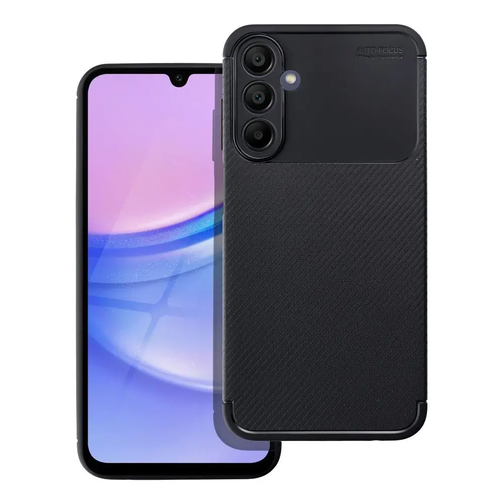 Carbon Premium maciņš telefonam Samsung Galaxy A15 5G (A156) | A15 4G (A155) melns