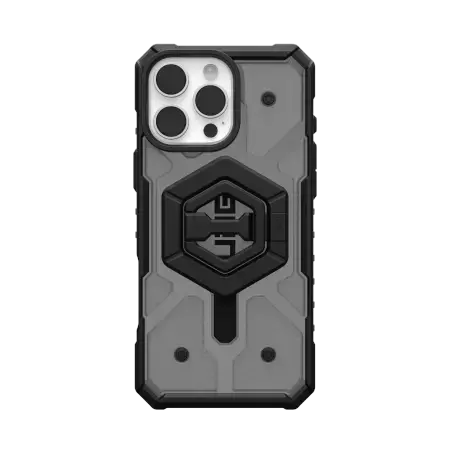 UAG Pathfinder Clear Magsafe Bundle Case with Magnetic Ring Stand for iPhone 16 Pro Max - Black