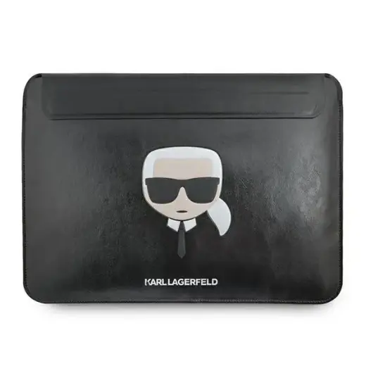 Karl Lagerfeld Head Embossed Computer Sleeve 16" Black