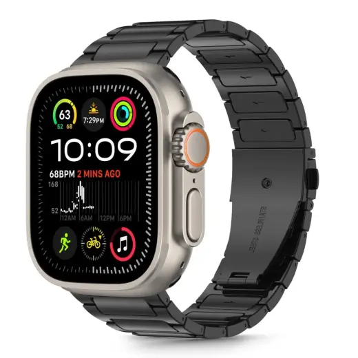 Tech-Protect Stainless Classic ремешок для умных часов Apple Watch 6/7/8/9/10/SE/Ultra 1/2 (44/45/46/49 mm) | из нержавеющей стали | чёрный