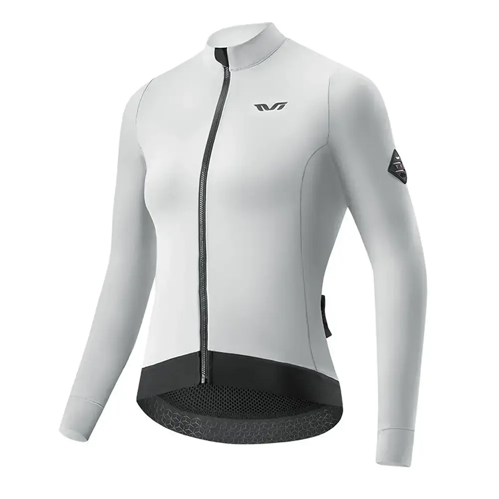 Rockbros YDWT006 TVI women's cycling jersey insulated autumn/winter L - white and gray