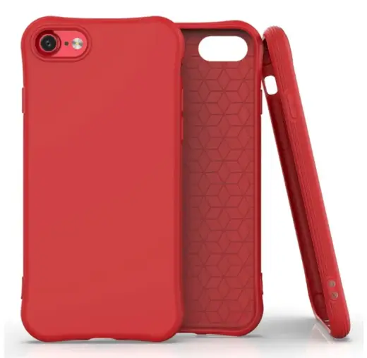 Fusion Solaster Back Case Silikona Aizsargapvalks Priekš Apple iPhone 7 | 8 | SE 2020 Sarkans