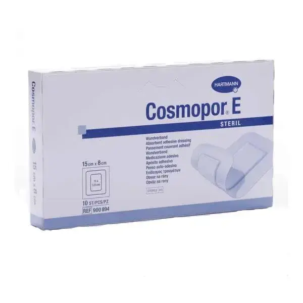 HARTMANN Cosmopor E Sterile Absorbent Adhesive Dressing 15x8cm 10 Units