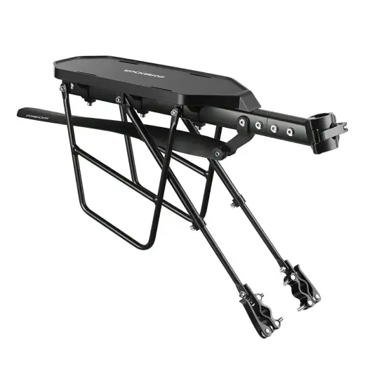 Bagażnik rowerowy Rockbros RBHJ-1 Black Diamond z błotnikiem i szybkim montażem do rowerów górskich 26-29" - czarny