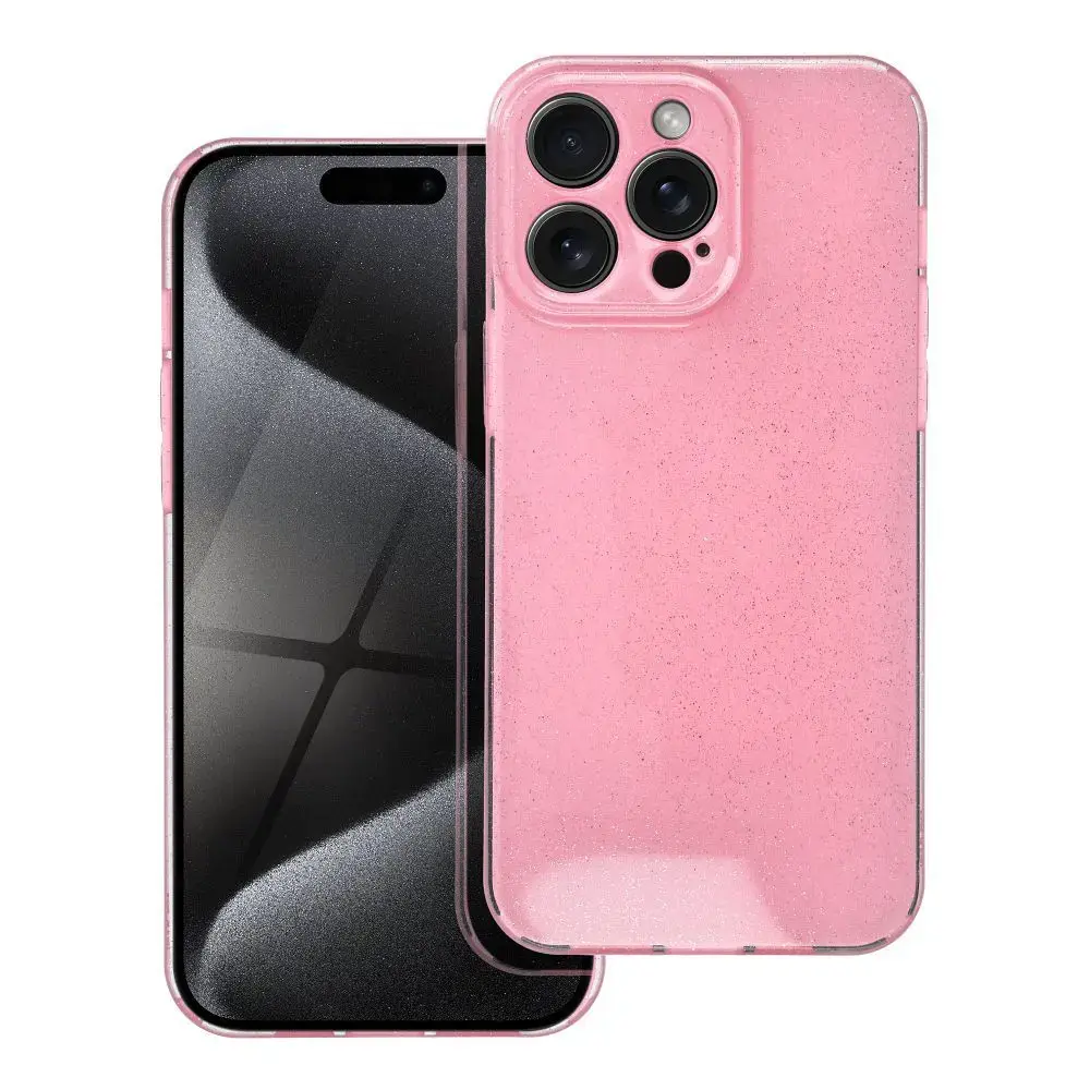 Case for iPhone 15 PRO MAX Clear Case 2 mm Blink pink