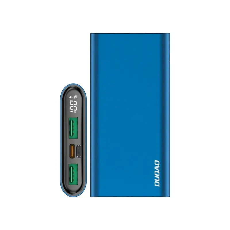 Dudao power bank 10000 mAh Power Delivery 20 W Quick Charge 3.0 2x USB | USB Type C blue (K14H blue)