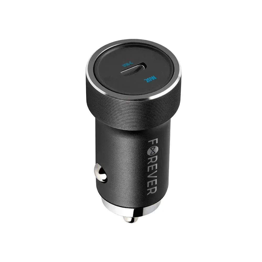 Forever CC-06 car charger | 20W | PD, QC | USB-C | black