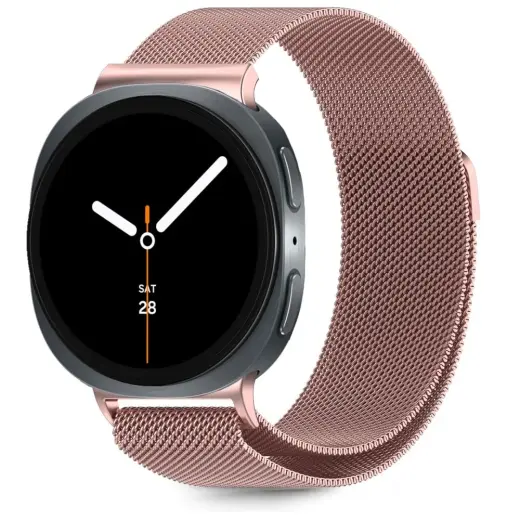 Tech-Protect Milaneseband išmaniojo laikrodžio dirželis Samsung Galaxy Watch 8/Classic (40/44/46 mm) | nerūdijantis plienas | rožinis