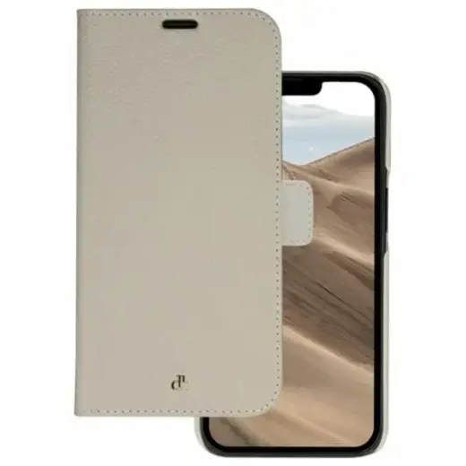 dbramante 1928 New York 2-in-1 book type phone case for iPhone 14 Pro beige