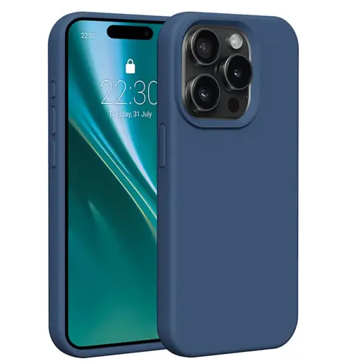 Etteri Silicone phone case for iPhone 15 Pro 6.1 blue