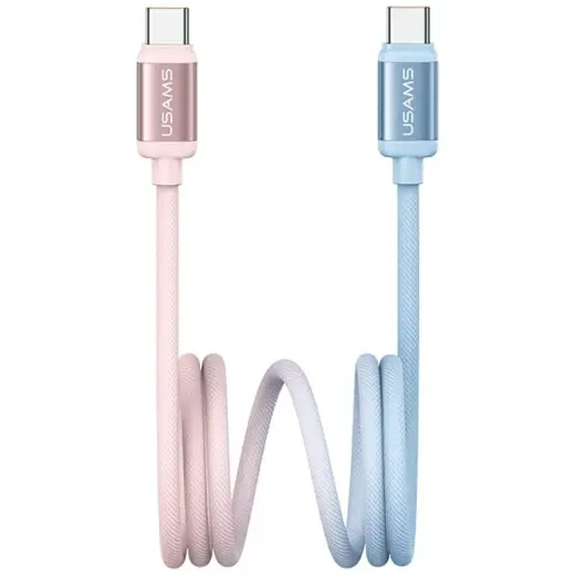 USAMS SJ756 data transfer and charging cable | USB-C to USB-C | 60W | 1.2m | blue