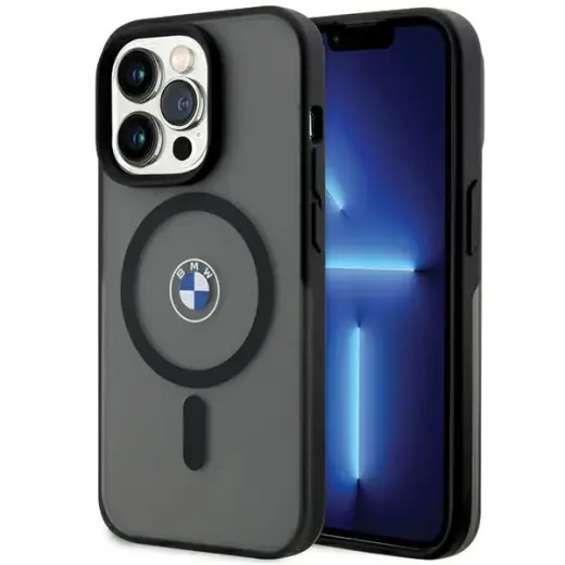 BMW BMHMP15LDSLK iPhone 15 Pro 6.1" tālruņa futrālis IML Signature MagSafe melns