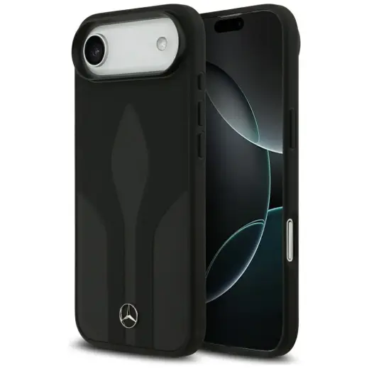 Mercedes Leather The Move phone case with MagSafe support for iPhone 17 Air black