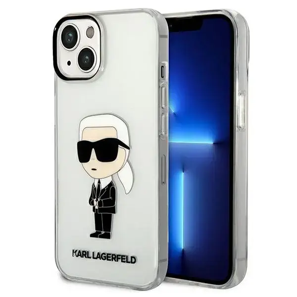 Karl Lagerfeld Ikonik maciņš telefonam iPhone 14 | iPhone 15 | iPhone 13 caurspīdīgs