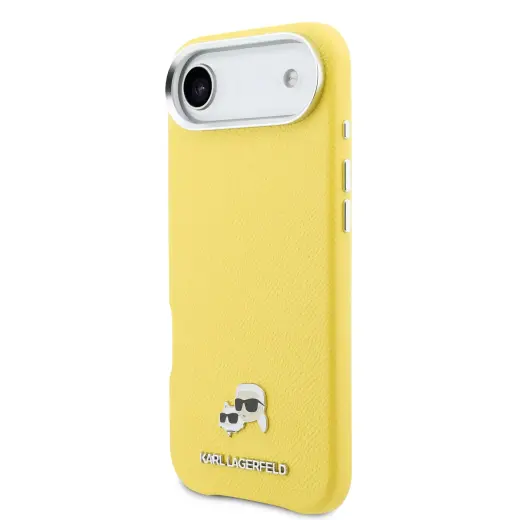 Karl Lagerfeld Karl and Choupette Heads Pins чехол с поддержкой MagSafe для телефона iPhone 17 Air жёлтый