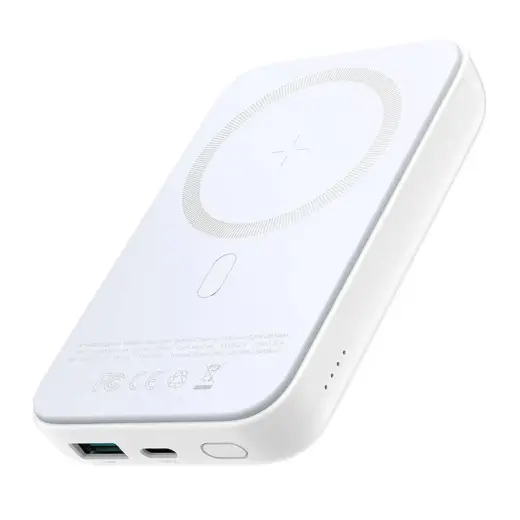 Joyroom JR-W020 Ārējais akumulators (powerbank) 10000mAh 20W Qi 15W MagSafe saderīgs balts