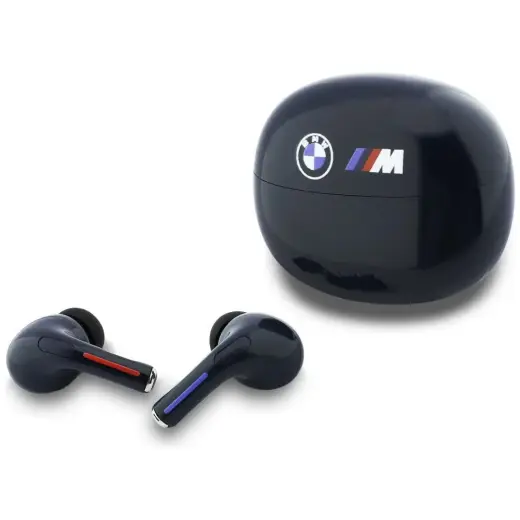Bluetooth TWS Earphones BMW Printed Logo navy blue