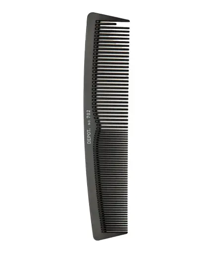 Depot, Accessories No. 702 Carbon, Hair Plastic Comb, Black