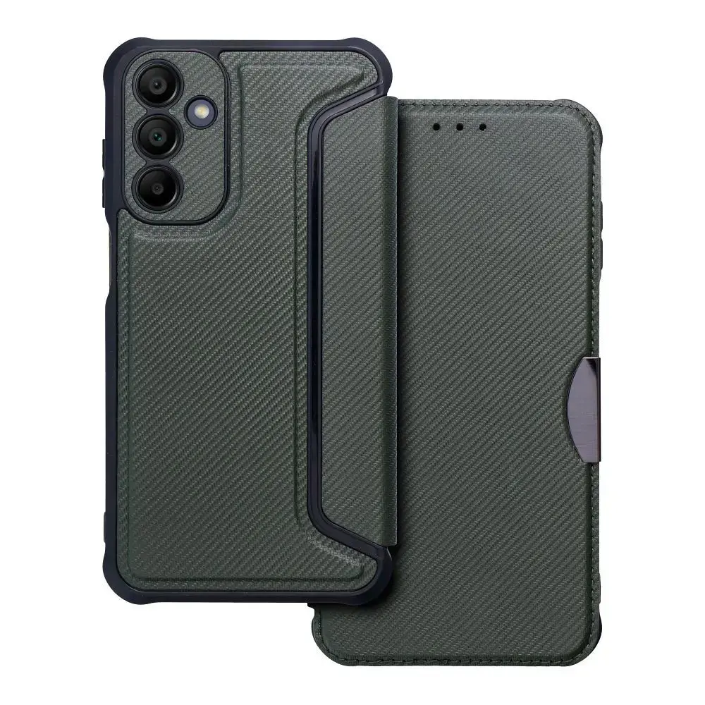 Razor knyginio tipo telefono dėklas Samsung Galaxy A15 4G (A155) | A15 5G (A156) žalias